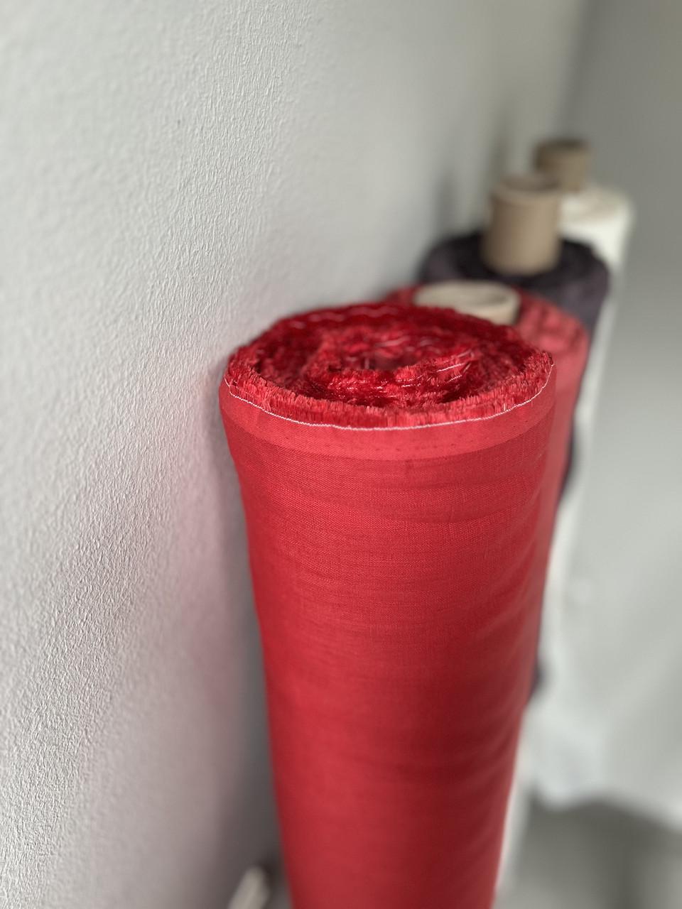 Ткань рубашечная LINEN PLUS льняная 143 см 1309 Красный - фото 4 Ткань рубашечная LINEN PLUS льняная 143 см 1309 Красный - фото 4