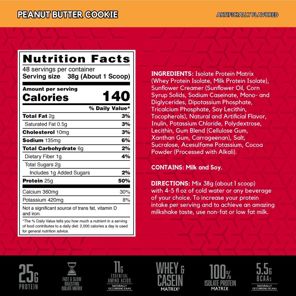 Протеїн BSN Syntha-6 Isolate PEANUT BUTTER COOKIE 1,8 кг - фото 2