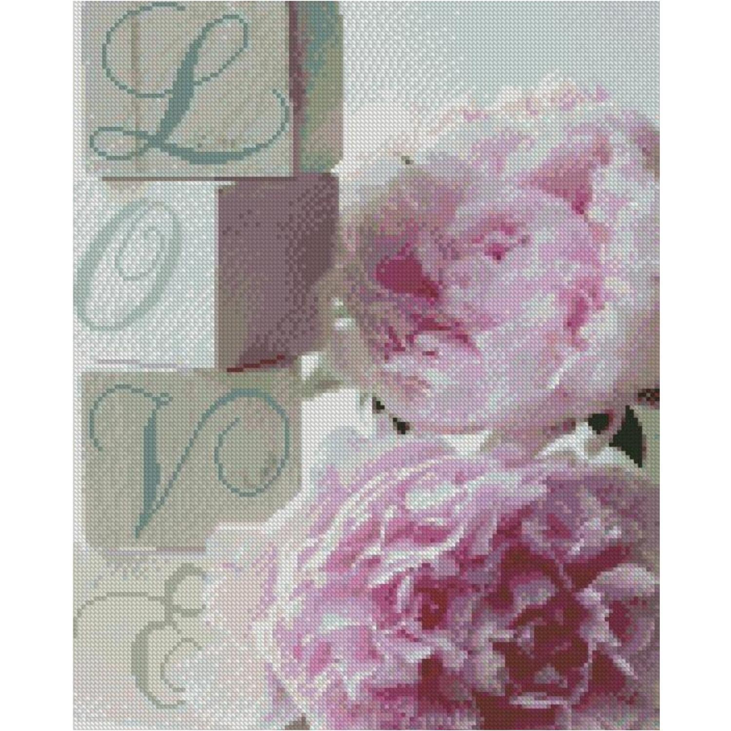 Алмазная мозаика Strateg Премиум Любовь по буквам 40x50 см (FA40895)