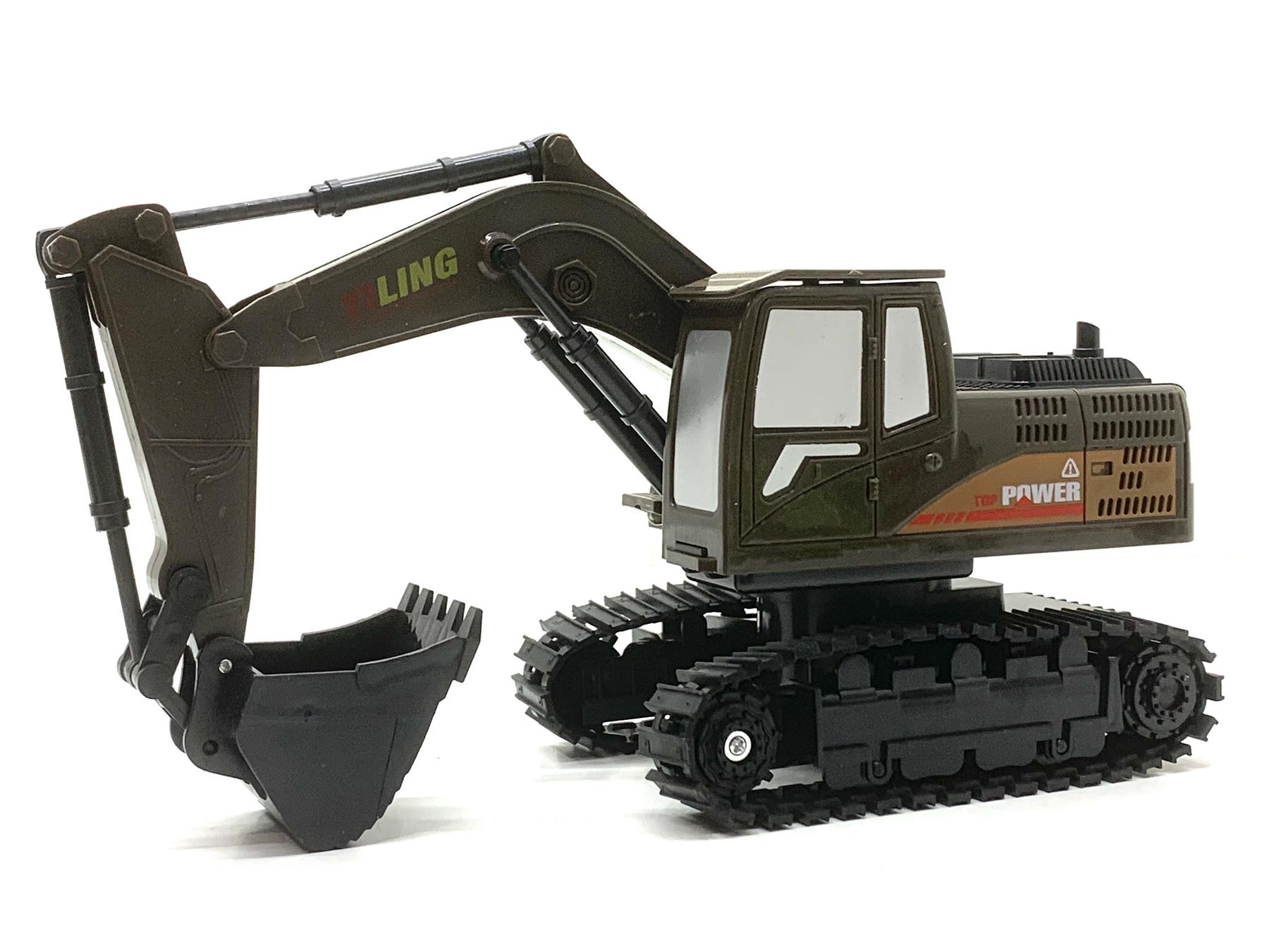 Екскаватор гусеничний A-Toys на радіокеруванні з рухомим ковшем 26 см Чорний (163-E8216A)