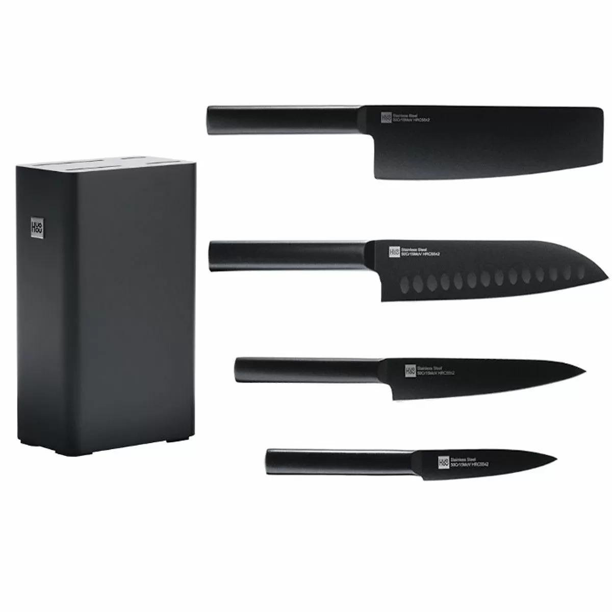 Набор ножей HuoHou Set of Knives with Stand 5в1 (HU0076) - фото 2