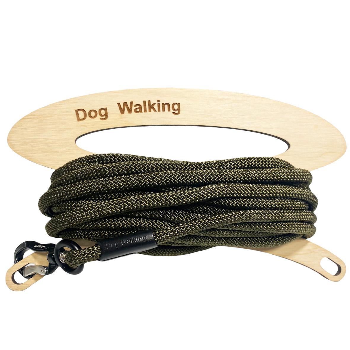 Повідець круглий для собак 9 мм Dog Walking PRO 10 м Хакі - фото 3