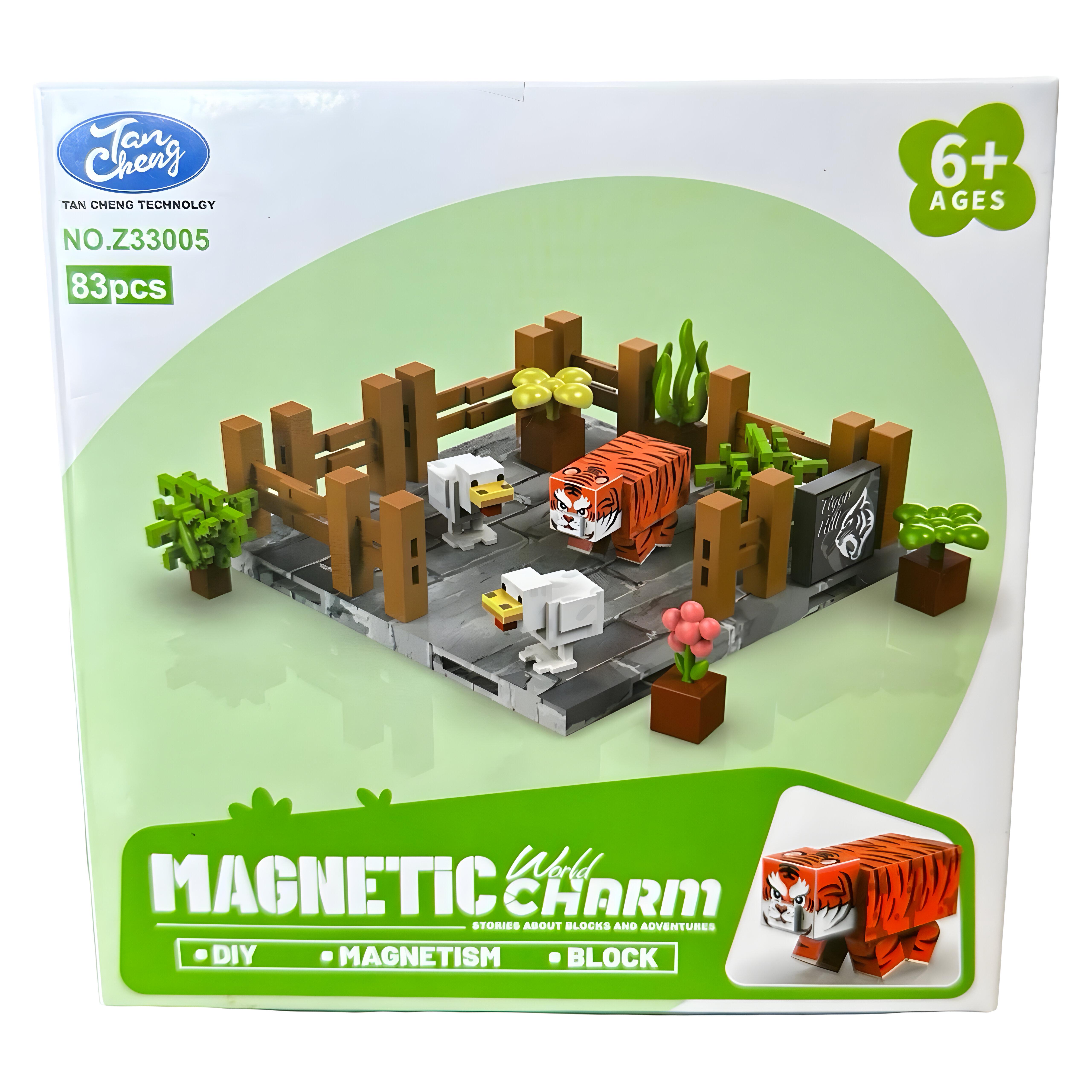 Конструктор магнітний Magnetic World Печера тигра 83 деталі (Z33005) - фото 2 Конструктор магнітний Magnetic World Печера тигра 83 деталі (Z33005) - фото 2