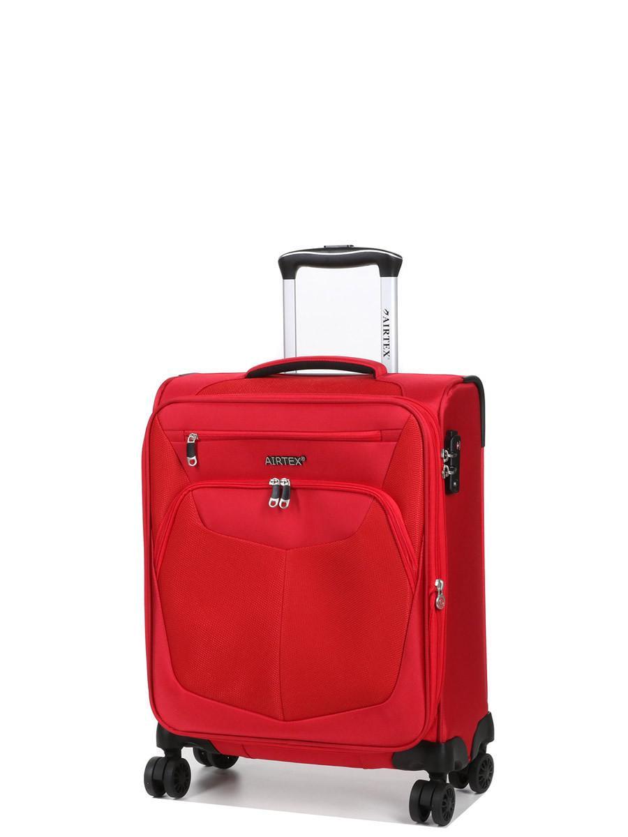 Чемодан ручная кладь Airtex ткань S 55х40х20 + 5 см 36 л 2,4 кг Красный (6903)