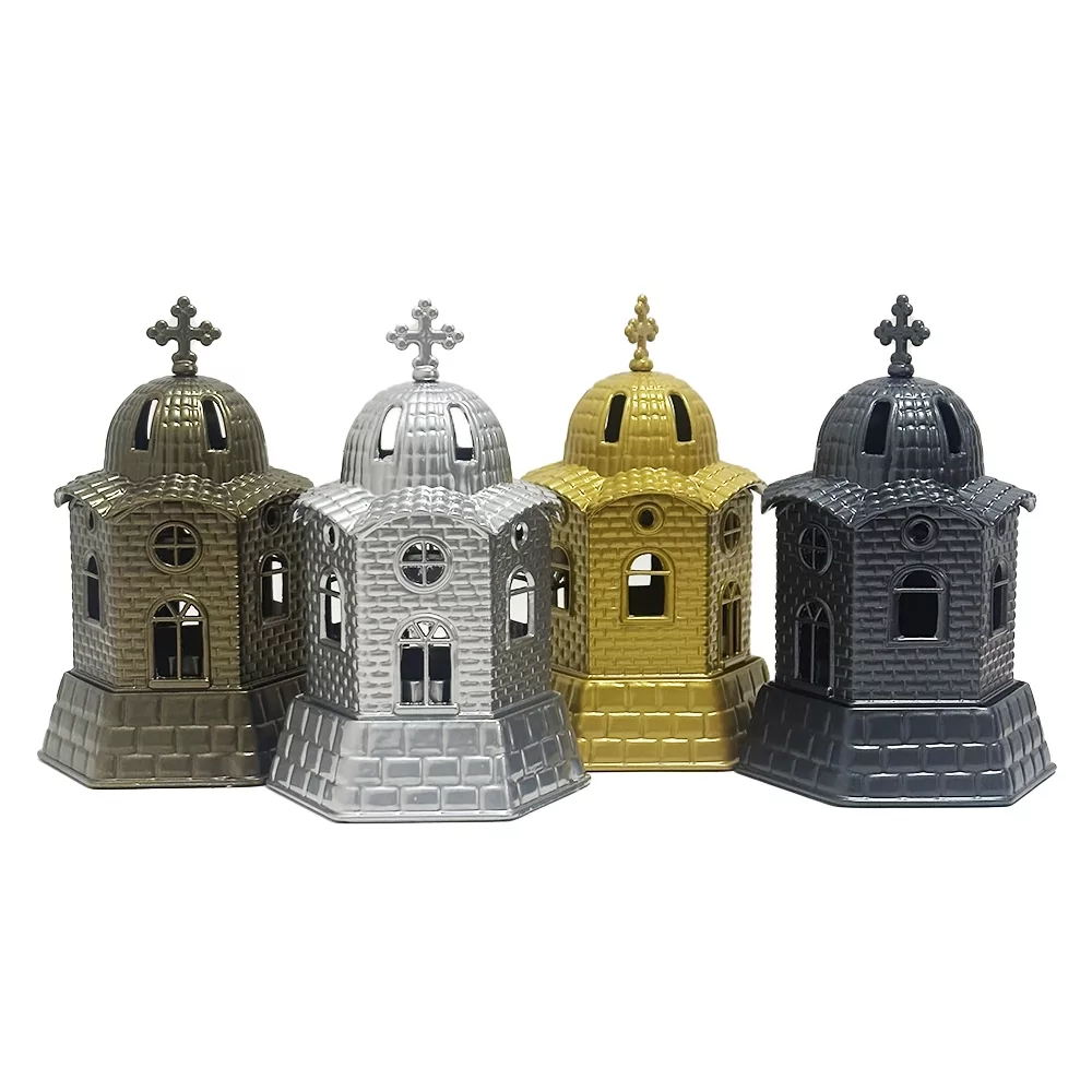 Лампада металлическая Греция без стакана 16 см Серебристый (ФР-00011852) - фото 2