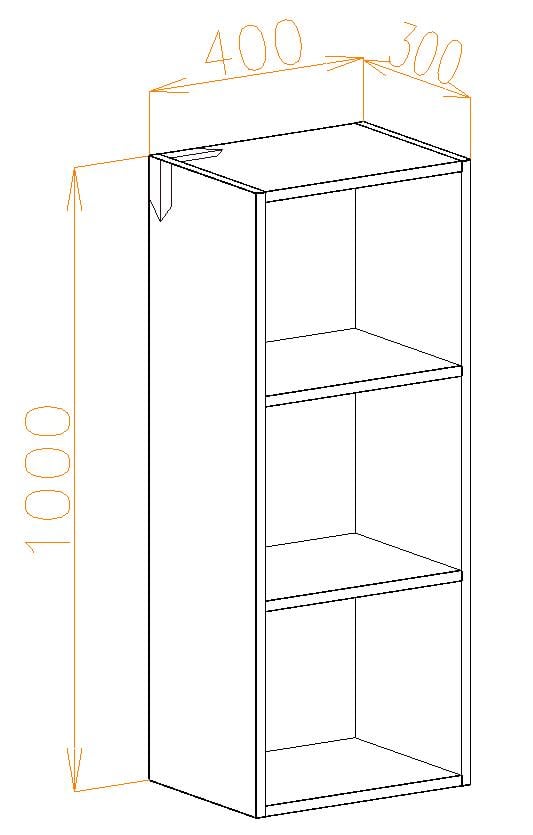 Стелаж підлоговий MEBLIBUD MODERN 100х40х30 см Білий - фото 4