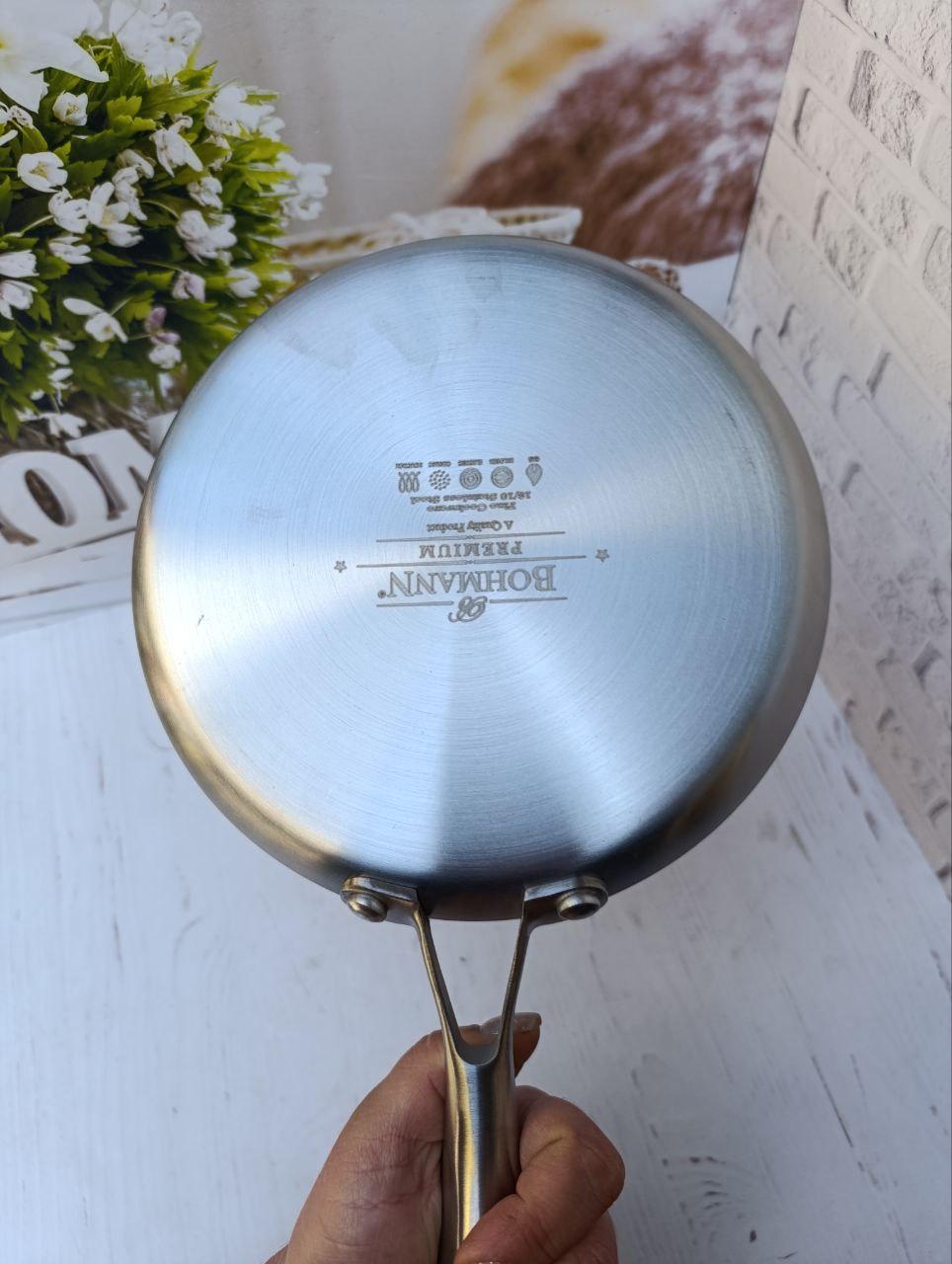 Сковорода млинна Bohmann BP-4200-20 нержавіюча сталь 20 см - фото 5 Сковорода млинна Bohmann BP-4200-20 нержавіюча сталь 20 см - фото 5