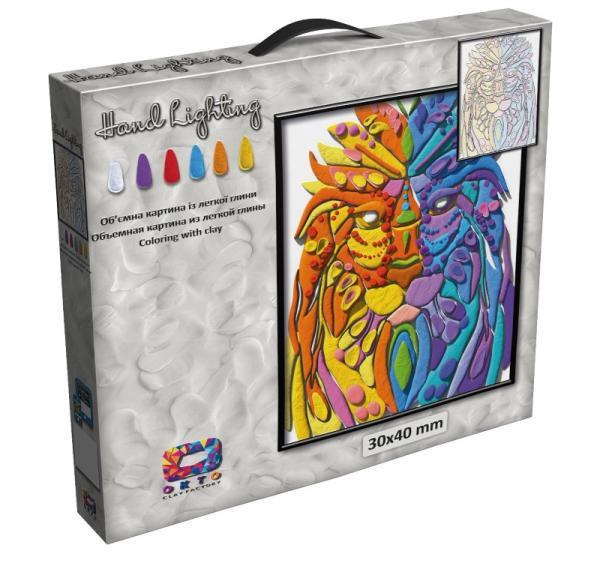 Картина из легкого пластилина Moon Light Clay OKTO лев (70072)