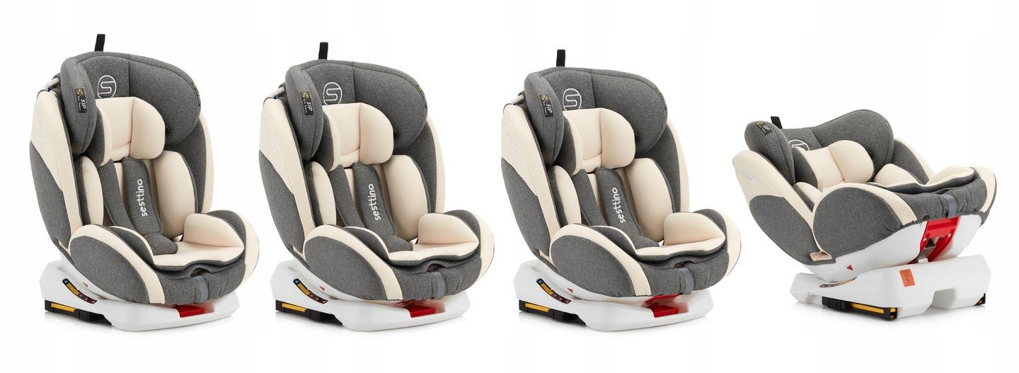 Автокресло детское Sesttino Oktagon ISOFIX 0-36 кг 60x43x48 см Кремовий (SOCG) - фото 4