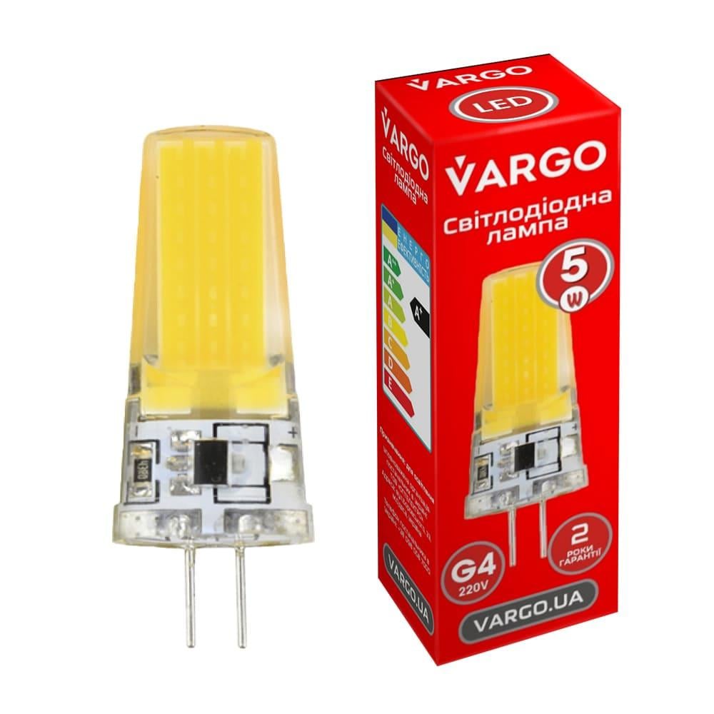 Лампа LED VARGO G4 5W COB 6500K AC 220V ɸ15×H55mm (V-114871) - фото 1