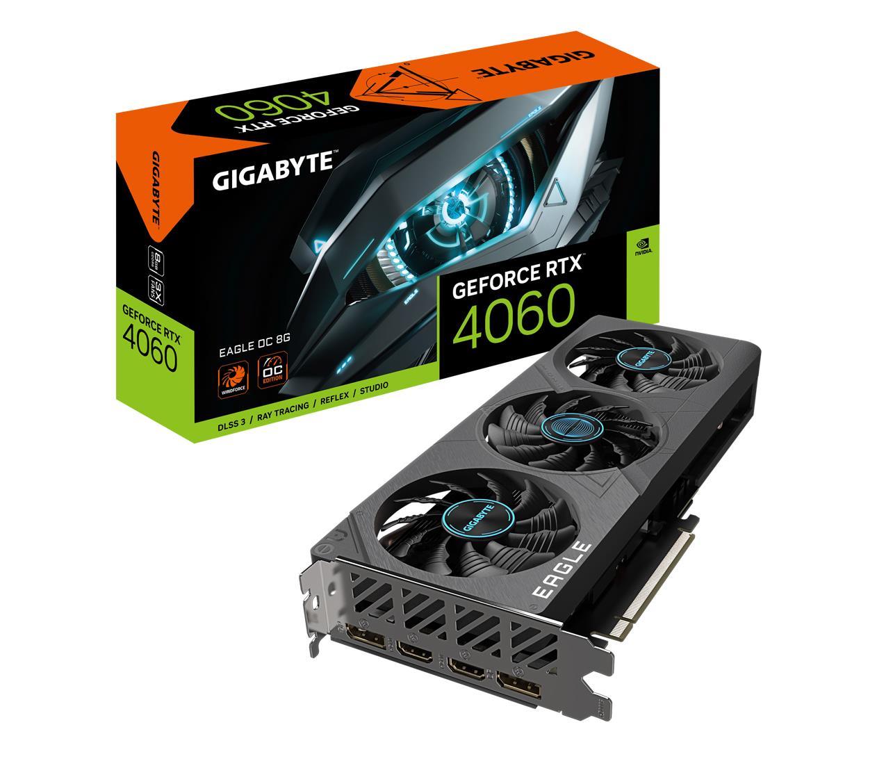 Відеокарта Gigabyte GeForce RTX 4060 Eagle OC 8G (GV-N4060EAGLE OC-8GD)