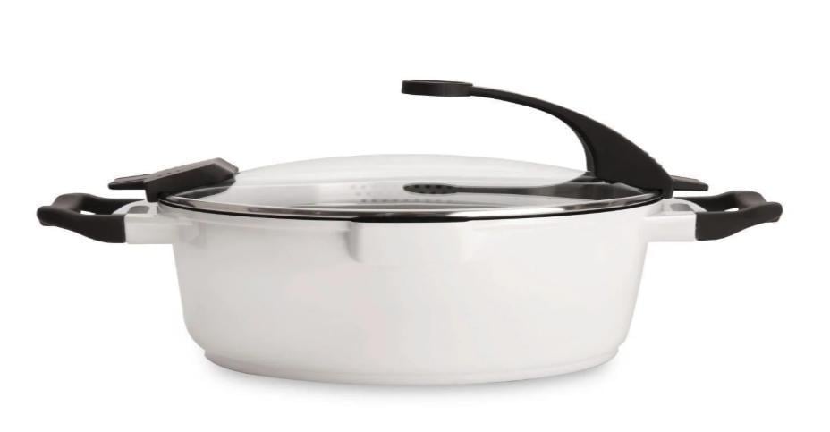 Кастрюля BergHOFF Virgo Covered Deep 28 см Skillet Pan White