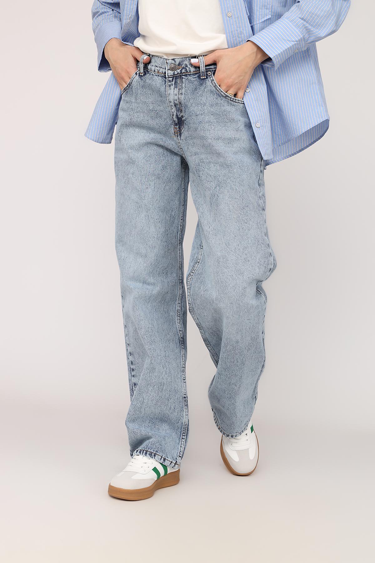 Джинсы женские Baggy ЦБ-00274406 р. 42 Голубой (SKT001058520)