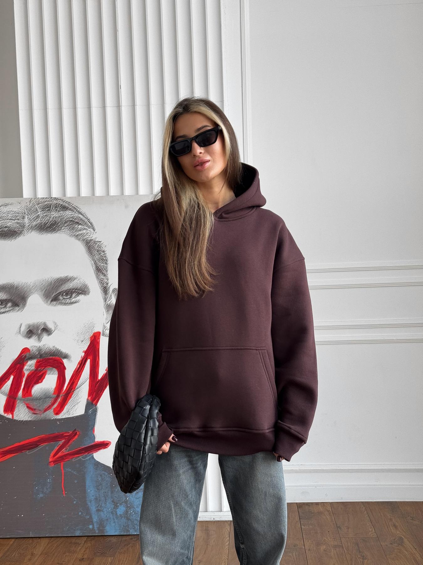 Кофта жіноча Over зимова флісова XL Коричневий (26320/2/5) - фото 9 Кофта жіноча Over зимова флісова XL Коричневий (26320/2/5) - фото 9