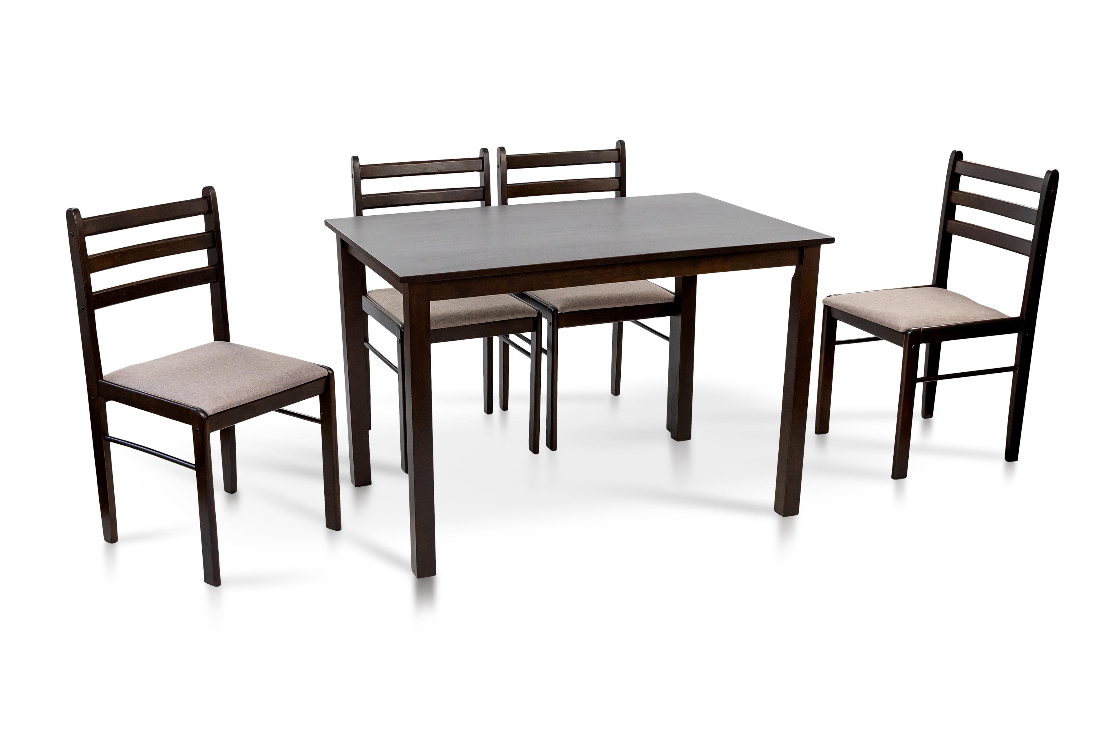 Комплект кухонний JERSIE стіл і 4 стільці Горіх темний - фото 7