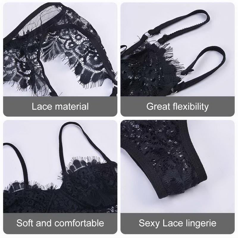 Комплект білизни Елегія M/L Чорний (Н-0891-Ч) - фото 3 Комплект білизни Елегія M/L Чорний (Н-0891-Ч) - фото 3