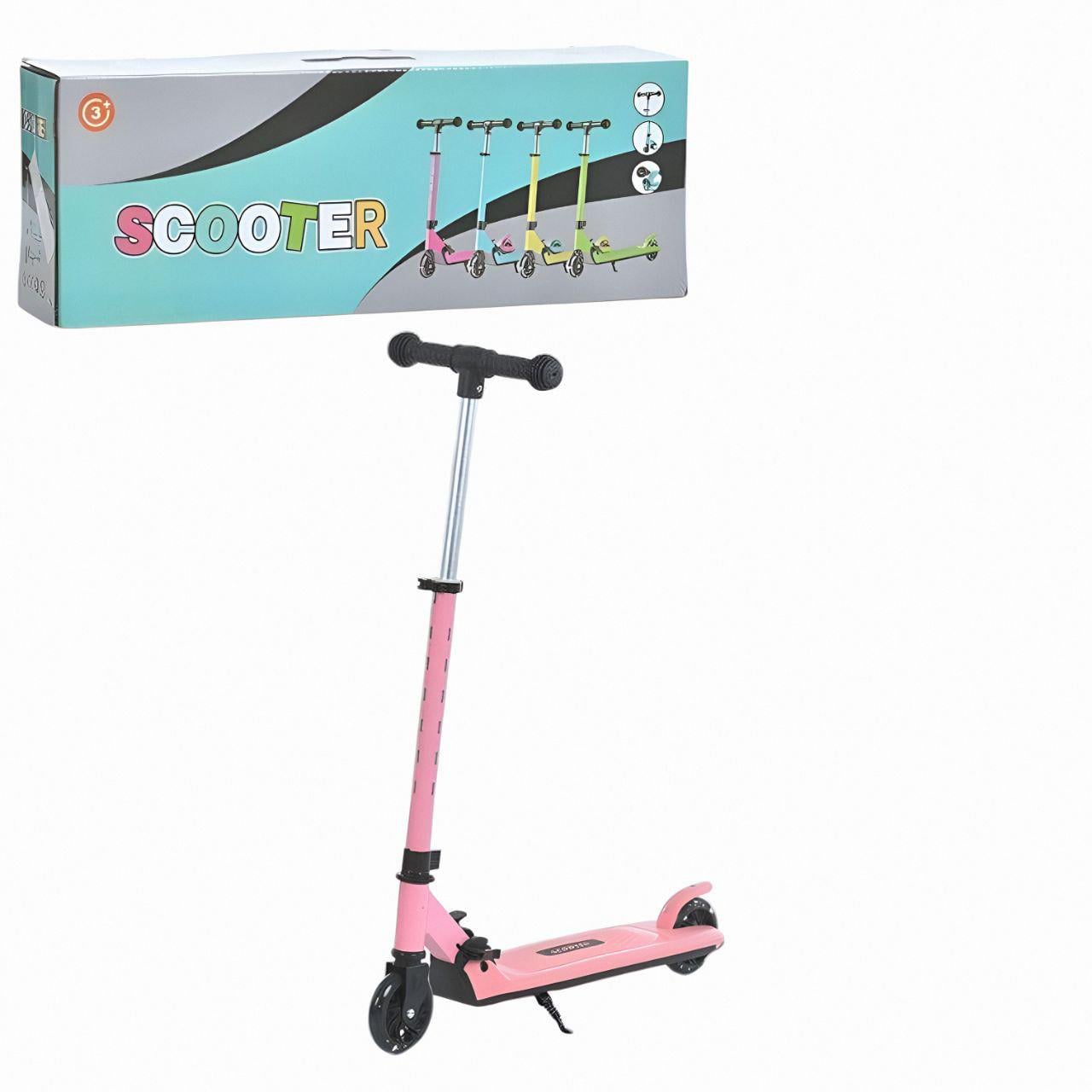 Самокат SR2-086 металл+пластик передние и задние колеса 110 мм музыкальная система Розовый (25996377)