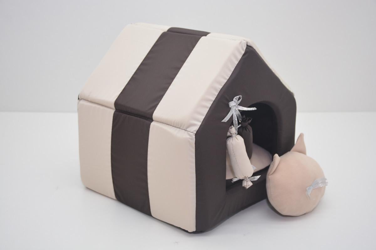 Домик для котов и собак Комфорт лето №1 300х330х330 мм Коричневый (2351146)