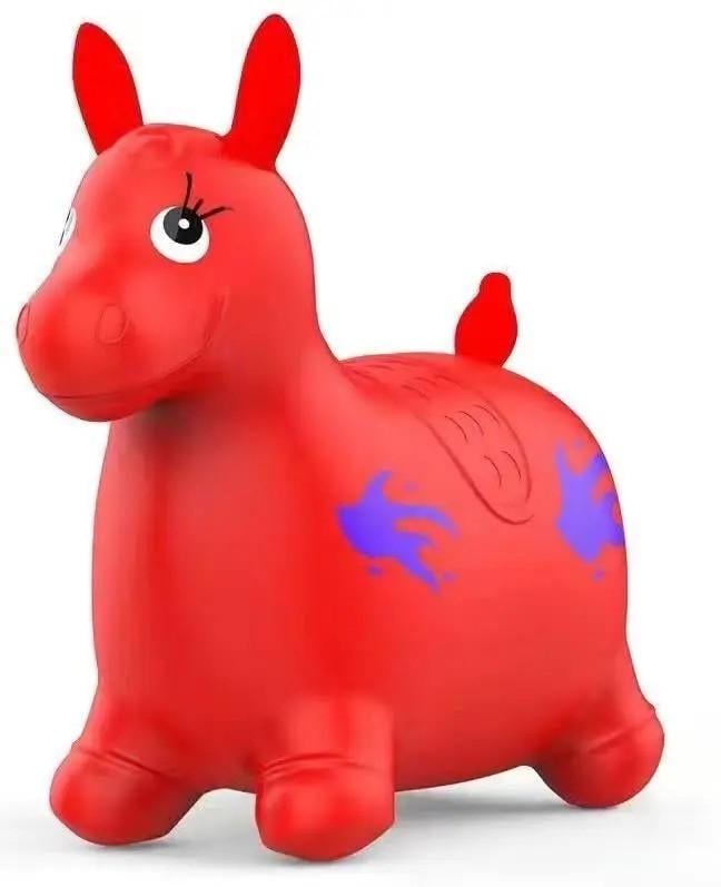 Іграшка стрибунок Ослик MS 4163 для дітей від 12 місяців гумовий Червоний (2578714732)