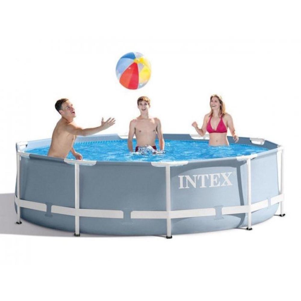 Каркасный бассейн семейный Intex 26700 305x76см 4485л Серый