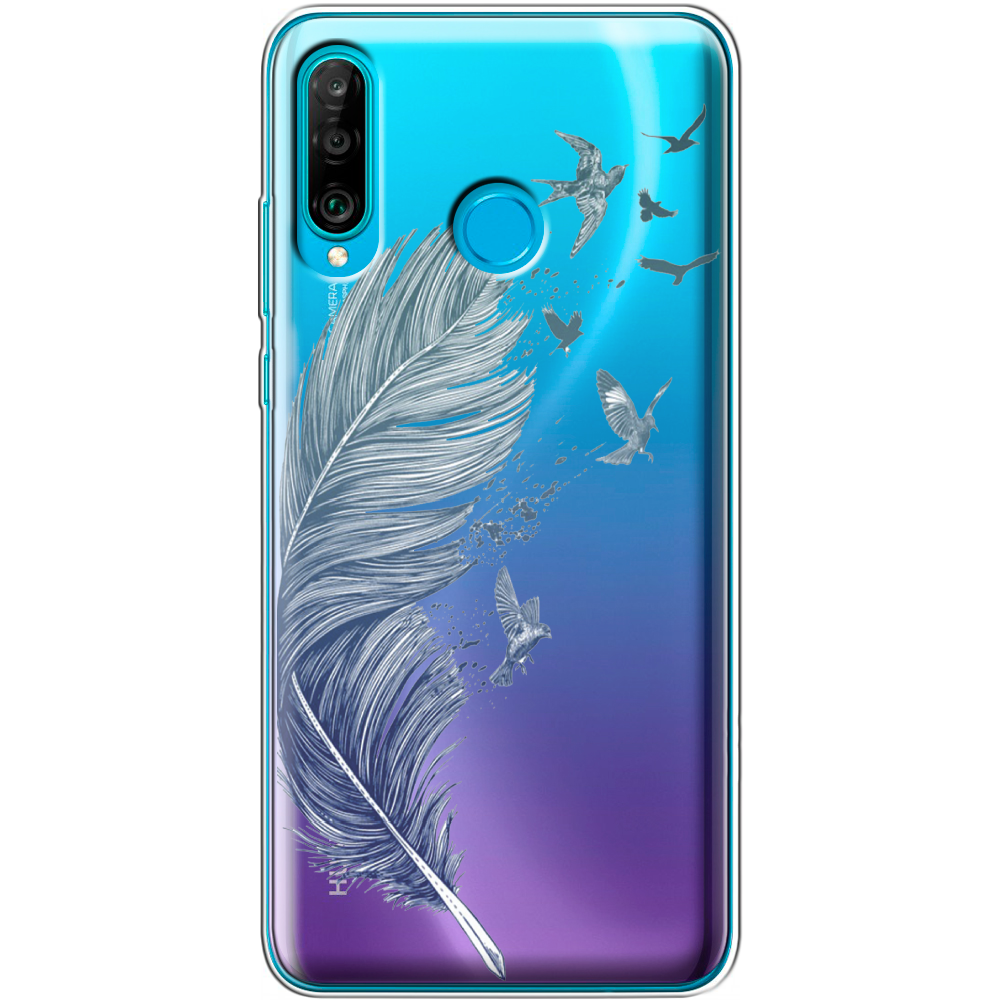 Чехол Boxface Huawei P30 Lite Feather Прозрачный силикон (36871-cc38-36871)