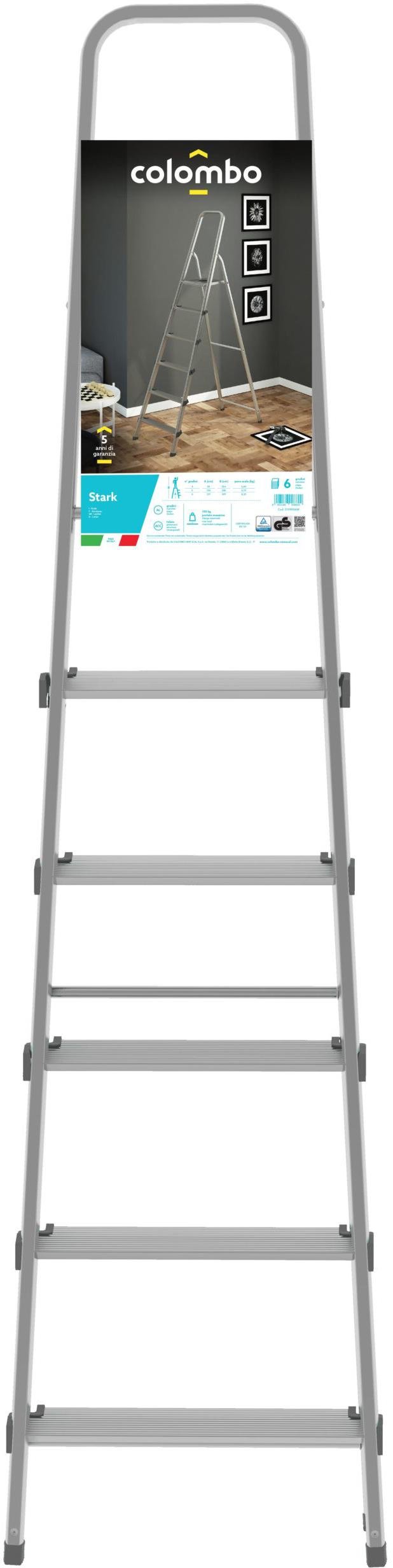 Лестница Colombo Stark 6 ступеней (S109006W) - фото 2 Лестница Colombo Stark 6 ступеней (S109006W) - фото 2