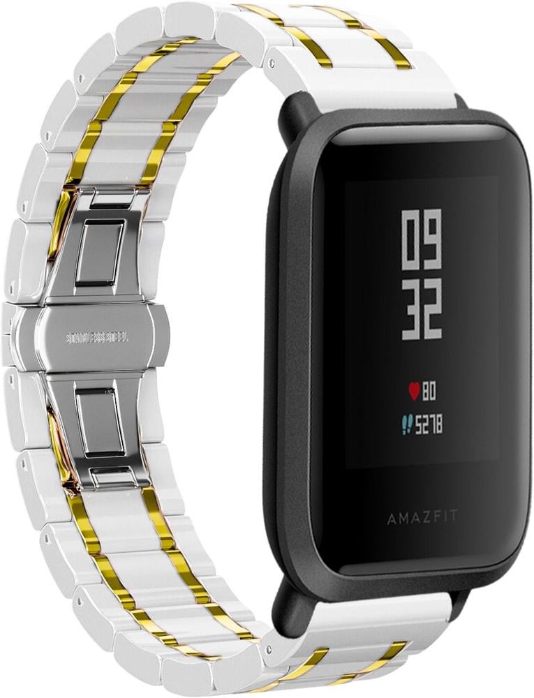 Ремешок керамический Ceramo для Amazfit Bip White/Gold (28732-65)