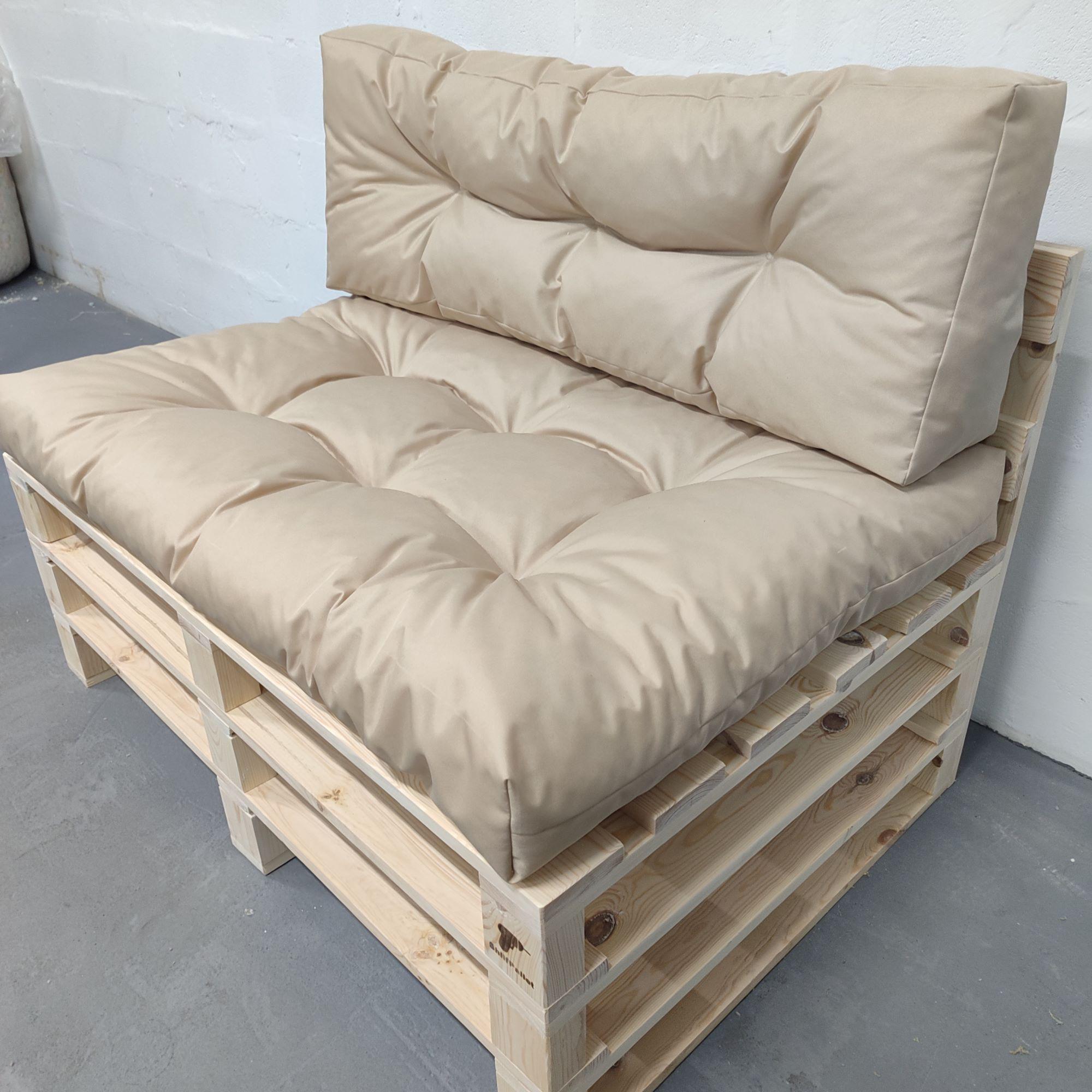 Комплект водоотталкивающих подушек для паллет-дивана eGarden оксфорд 120x80x12/120x45x12 см Песочный (5608) - фото 2 Комплект водоотталкивающих подушек для паллет-дивана eGarden оксфорд 120x80x12/120x45x12 см Песочный (5608) - фото 2