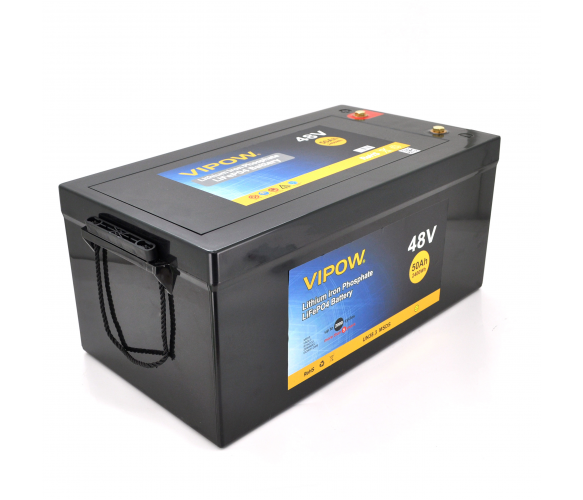 Акумуляторна батарея Vipow LiFePO4 51.2V 50Ah із вбудованою ВМS платою 40A 48V (1866639041) - фото 1