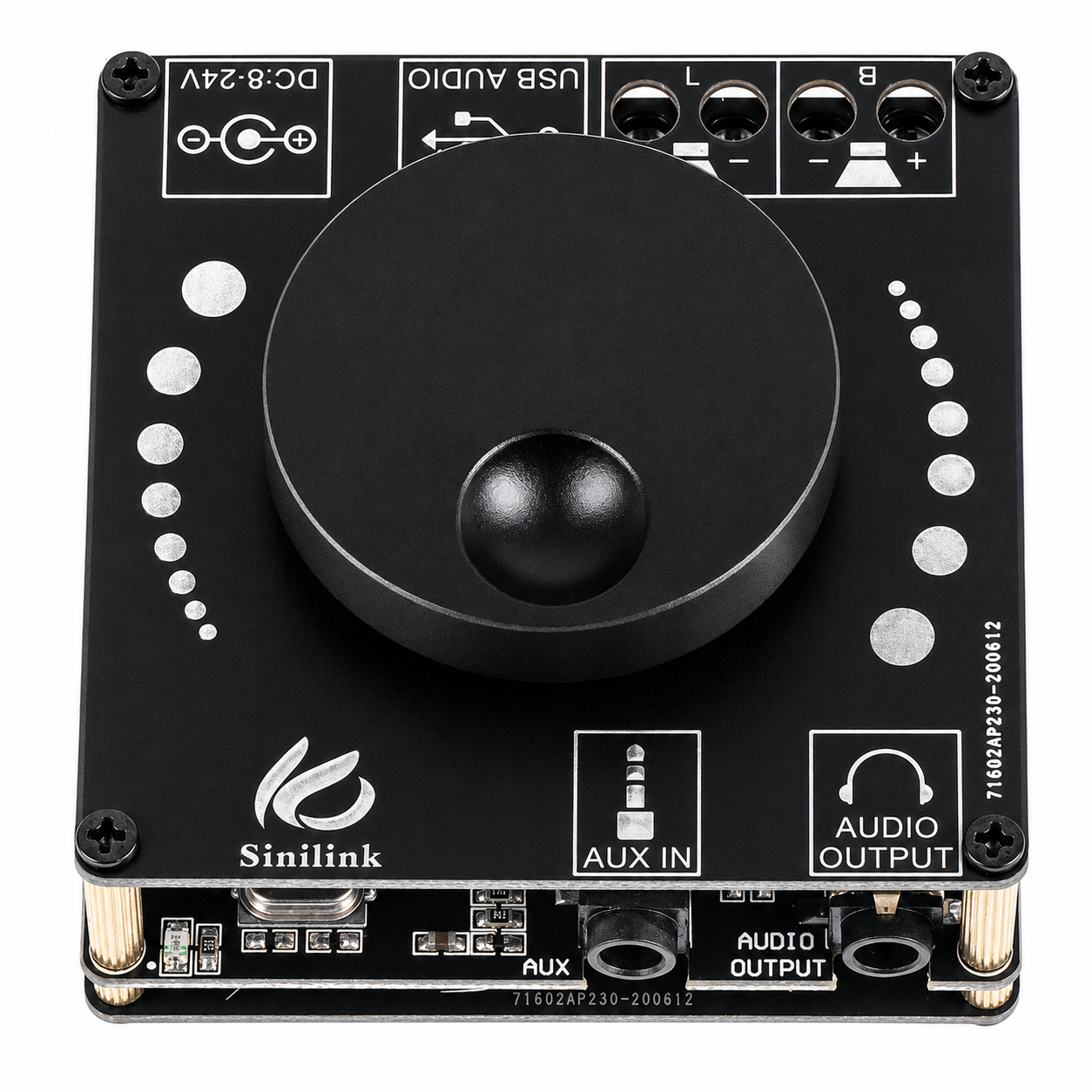 Аудіо підсилювач AP15L Bluetooth 2хjack 3,5 мм AUX USB-C 20 Вт (1010-645-02)