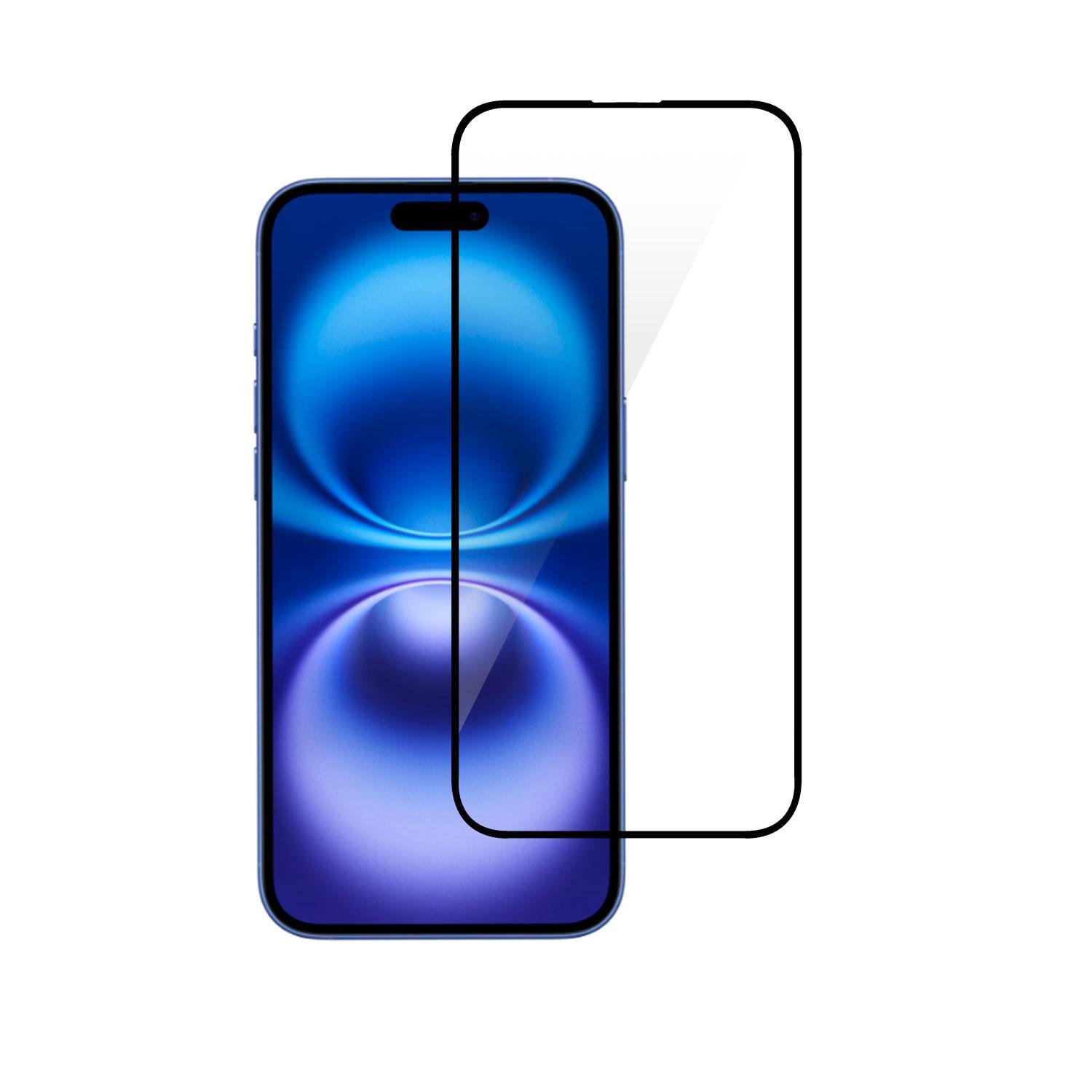 Захисне скло 2E для Apple iPhone 16 Plus Прозорий з чорним (2E-IP-16PL-6.7-SMFCFG-BB)