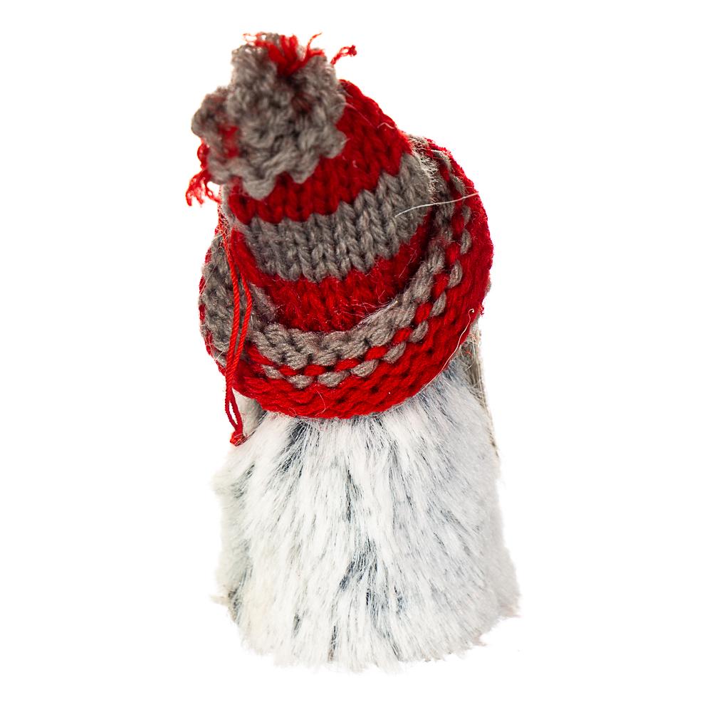 Мягкая новогодняя игрушка на елку Elisey Гном Серый (NH-106-K-176) - фото 3 Мягкая новогодняя игрушка на елку Elisey Гном Серый (NH-106-K-176) - фото 3