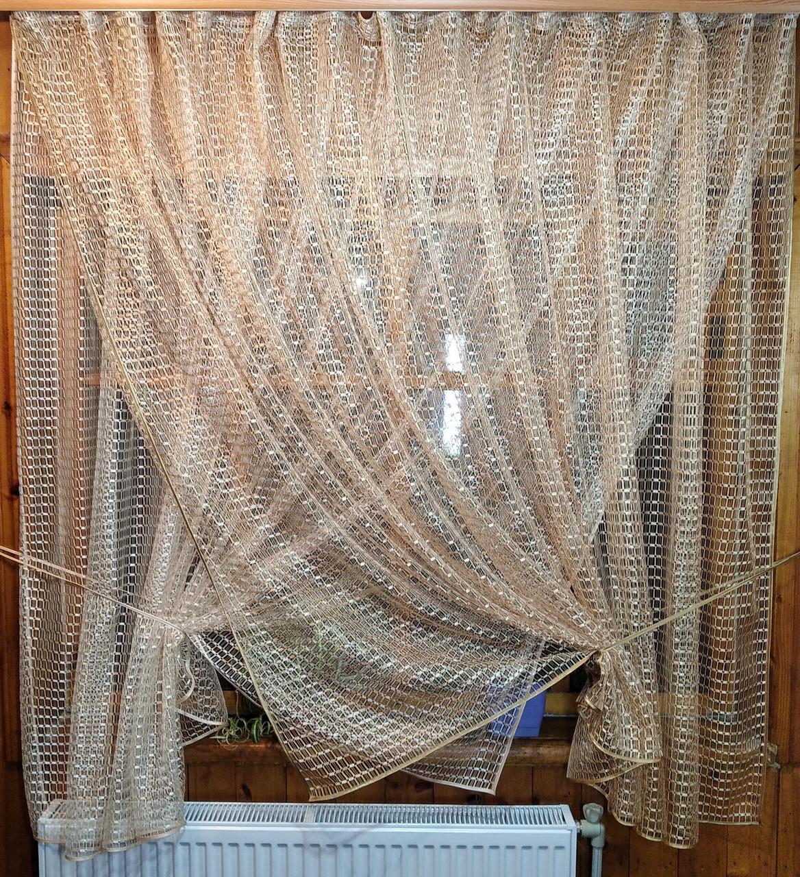 Тюль Дина Мокко/Молочный (963732206) - фото 2