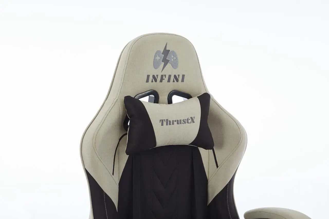 Кресло геймерское тканевое Infiny Dzhoystyk Бежевый - фото 8