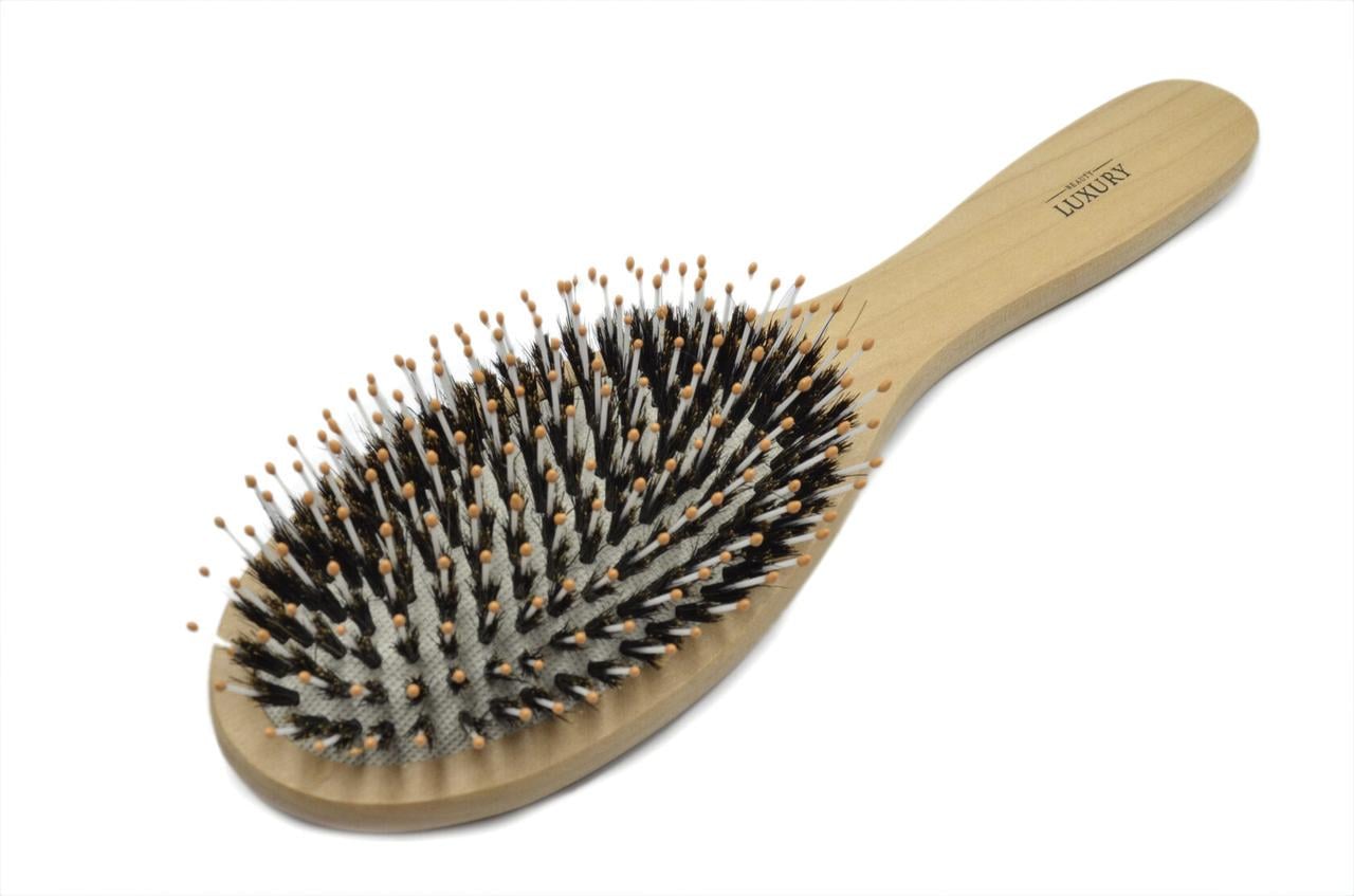 Щетка массажная для волос деревянная Beauty Luxury HB-03-14