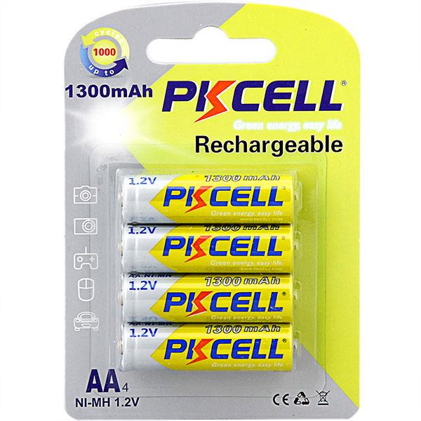 Аккумулятор PKCELL Ni-MH AA1300-4B AA 1300 mAh 1,2V 4 шт. (8484)