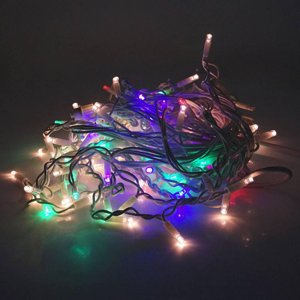 Гірлянда 120 LED Дощ 1 режим 3х0,5 м біла ізоляція Red/Green/Blue/Yellow