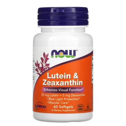 Лютеин NOW Lutein & Zeaxanthin 60 капс. (NOW-03064)