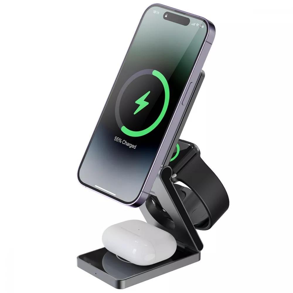 Зарядна станція бездротова Proove WSTV15000003 Titan Volt 3в1 для смартфонів/навушників/смарт-годин (621179) - фото 2 Зарядна станція бездротова Proove WSTV15000003 Titan Volt 3в1 для смартфонів/навушників/смарт-годин (621179) - фото 2