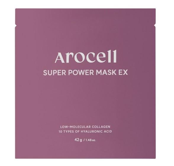 Маска гидрогелевая с коллагеном и 10 видами гиалуроновой кислоты Arocell Super Power Mask EX 42 г Маска гидрогелевая с коллагеном и 10 видами гиалуроновой кислоты Arocell Super Power Mask EX 42 г