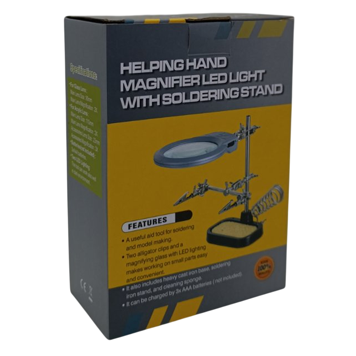 Держатель Третья рука ZD-10MB с лупой LED подсветки Gray/Black (160423) - фото 9 Держатель Третья рука ZD-10MB с лупой LED подсветки Gray/Black (160423) - фото 9