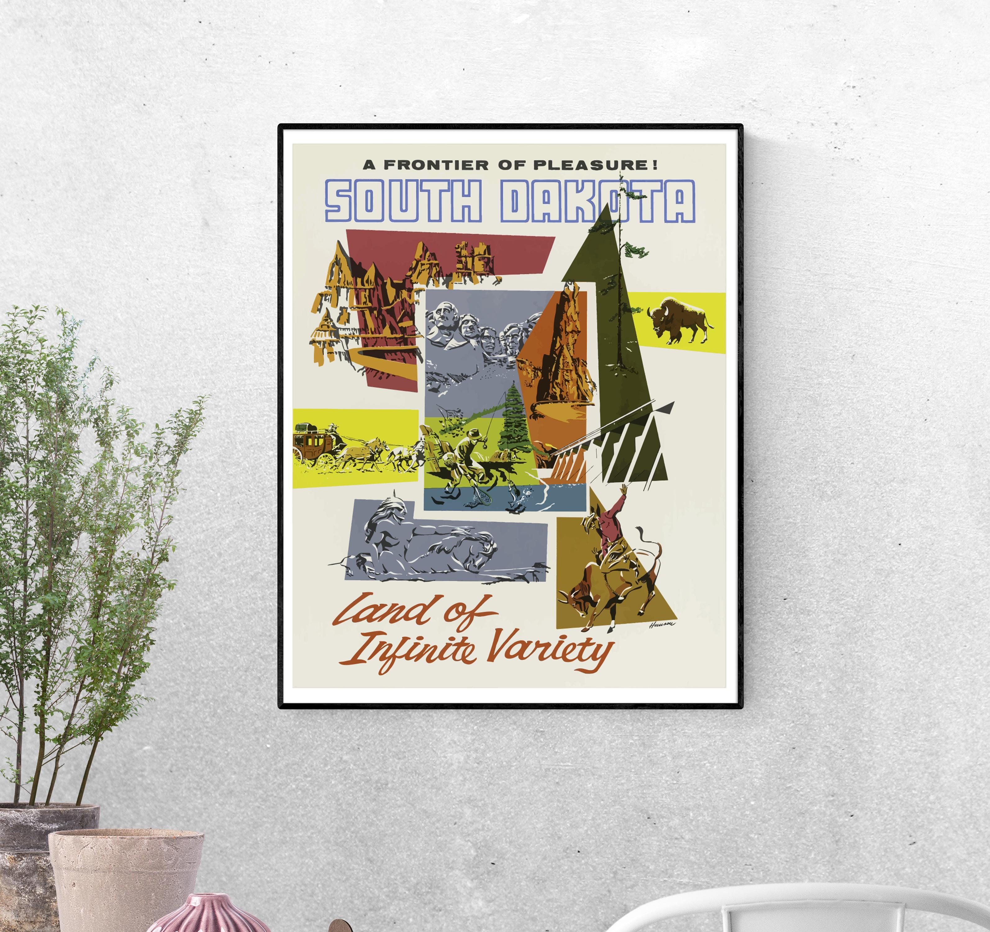 Тревел-постер Дакота страна бесконечного разнообразия формат А-0