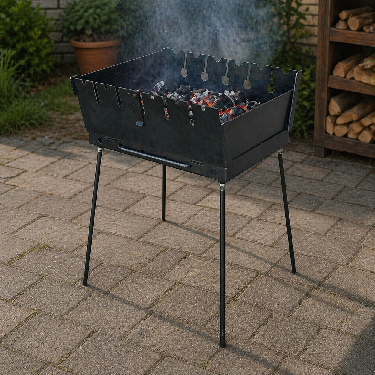 Мангал-чемодан Jooki Пегас на 6 шампуров 2 мм