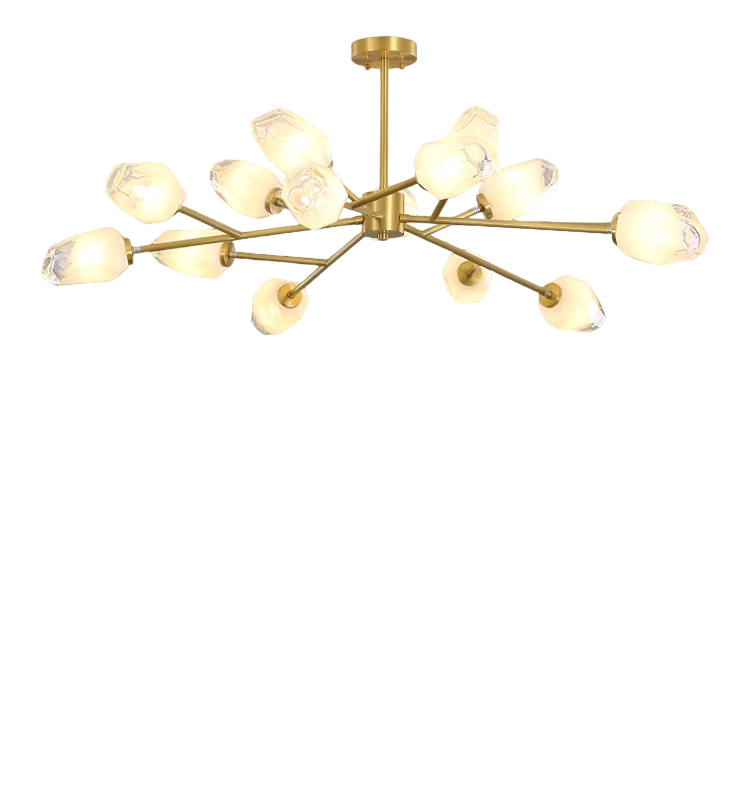 Люстра Современная 8616 LED на 12 плафонов Золотой (7038122)