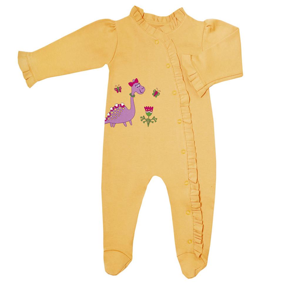 Комбінезон дитячий бавовняний для дівчинки Gabbi KB-19-04 Улюбленці 62 см Помаранчевий (11656)