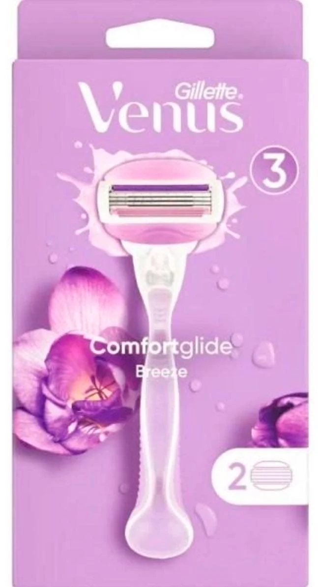 Станок для гоління жіночий GILLETTE Venus ComfortGlide Breeze з 2 змінними лезами