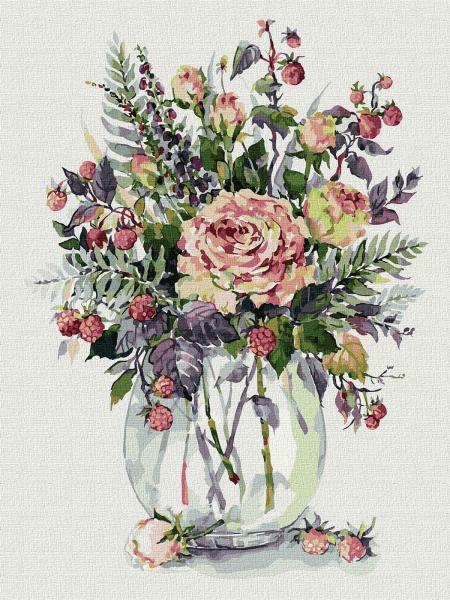 Картина по номерам Идейка Цветы Ароматный букет 30х40 см в термопакете (КНО3127-mt)