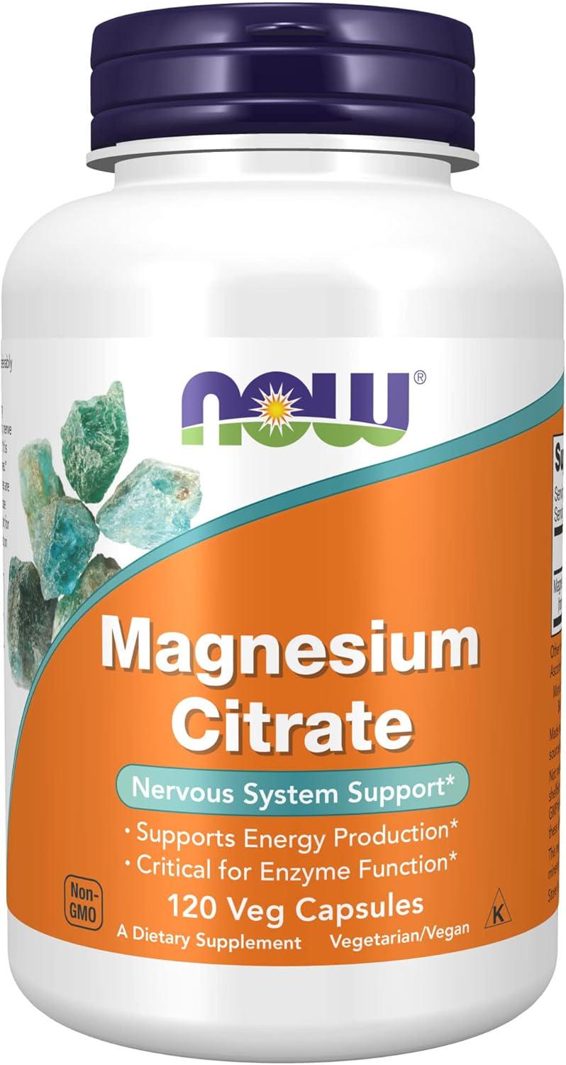Цитрат магния NOW Foods Magnesium Citrate 400 мг 120 капс. (НФ-00001461)