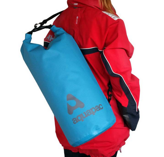 Гермомешок водонепроницаемый AQUAPAC 736 TrailProof Drybag с плечевым ремнем 25 л Blue - фото 3