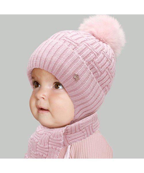 Комплект шапка и шарф детский Elf Бланш р. 46 Розовый (OK001142)